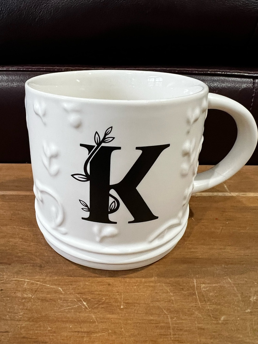 Letter “K” coffee mug. Never used been in cupboard.
